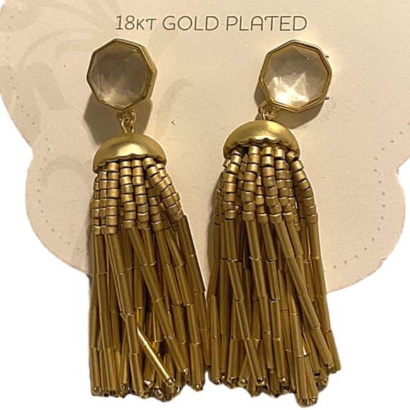 Sparina 449 18 kt Gold Plated Dangle Earrings